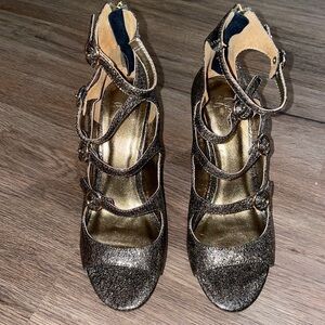 Joie Laina Metallic Leather Heeled Sandals size - 37